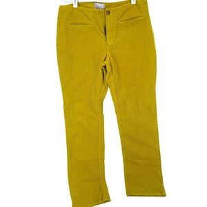 BDG Urban Outfitters Corduroy Pants Chartreuse Straight Leg Women's Size 30